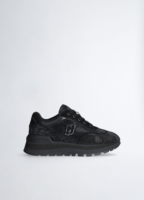 Liu Jo Sneakers nere full strass Sottocosto