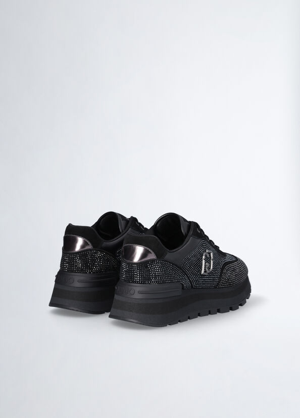 Liu Jo Sneakers nere full strass Sottocosto