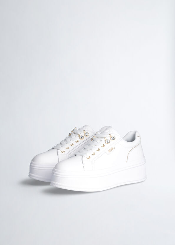 Liu Jo Sneakers platform con pietre gioiello Sconto