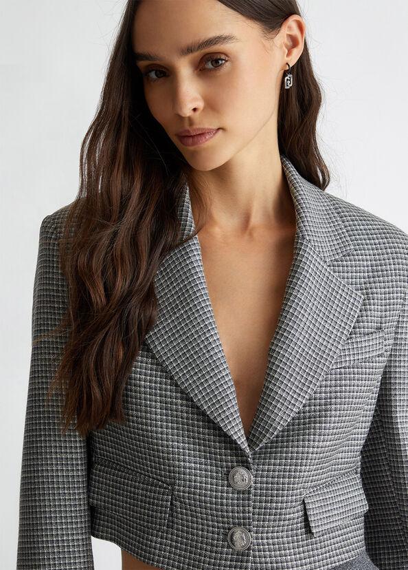 Liu Jo Blazer cropped check Discount Store per i nuovi prodotti