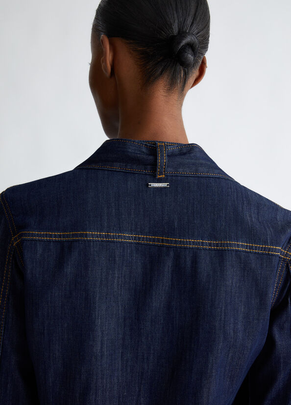 Liu Jo Camicia in denim con fiocco Fino Al -60%