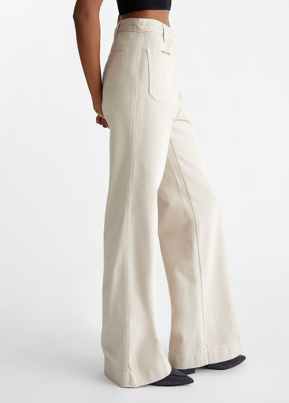 Liu Jo Pantaloni straight in cotone Consegna Veloce