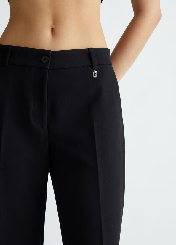 Liu Jo Pantaloni flare in crêpe Vendita Calda
