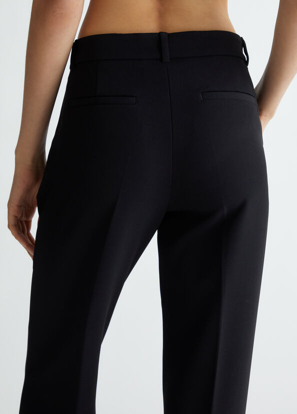 Liu Jo Pantaloni flare in crêpe Vendita Calda