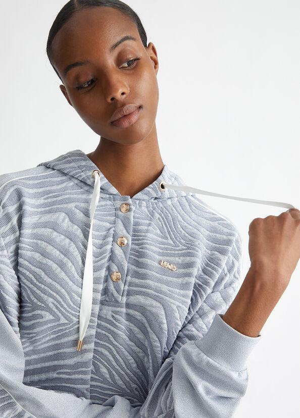Liu Jo Felpa jacquard con cappuccio Pezzi Unici