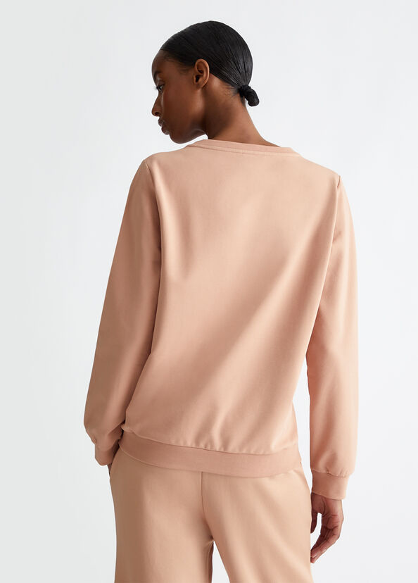 Liu Jo Felpa con logo e strass Shopping Online