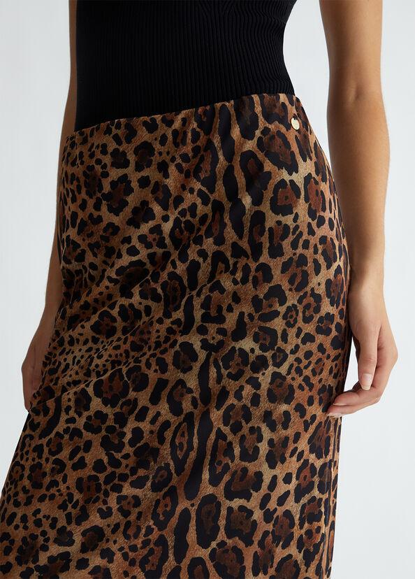 Liu Jo Gonna midi in tulle animalier Saldi