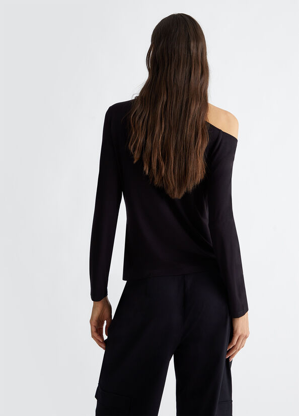 Liu Jo T-shirt con logo e strass Vendita Calda