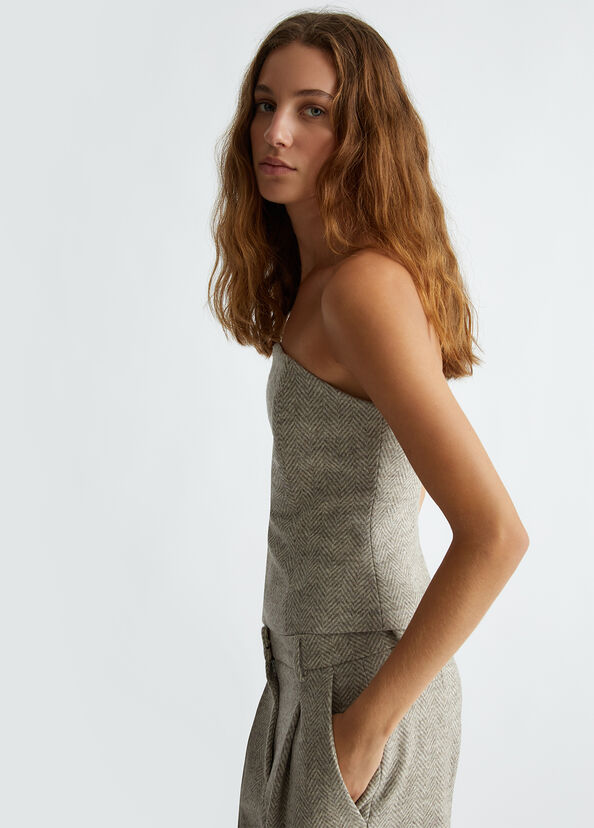 Liu Jo Top in lana moretta Vendita Economica