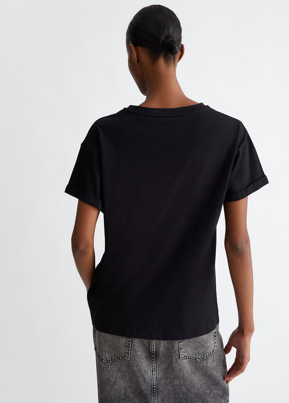 Liu Jo T-shirt con ricamo e applicazioni Saldi Di Fabbrica