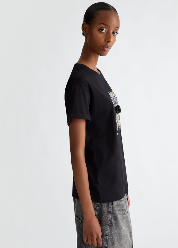 Liu Jo T-shirt con ricamo e applicazioni Saldi Di Fabbrica
