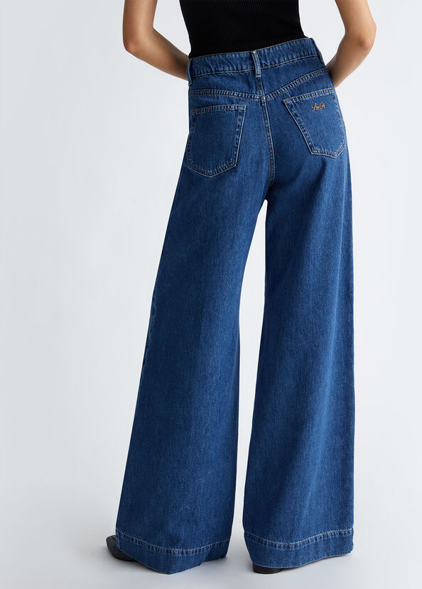 Liu Jo Jeans flare in cotone In Saldo