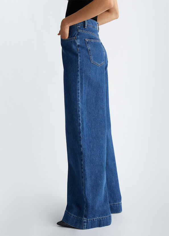 Liu Jo Jeans flare in cotone In Saldo