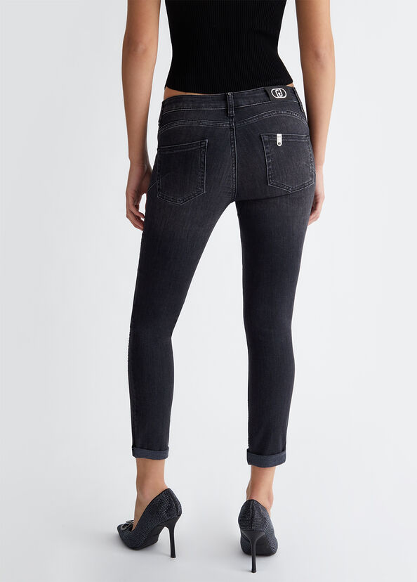 Liu Jo Jeans skinny bottom up con strass Promozione Limitata