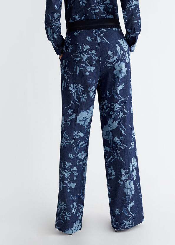 Liu Jo Jeans a palazzo con stampa floreale Shopping Online