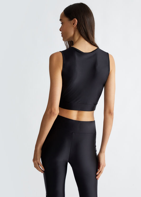 Liu Jo Top in jersey con logo Presa