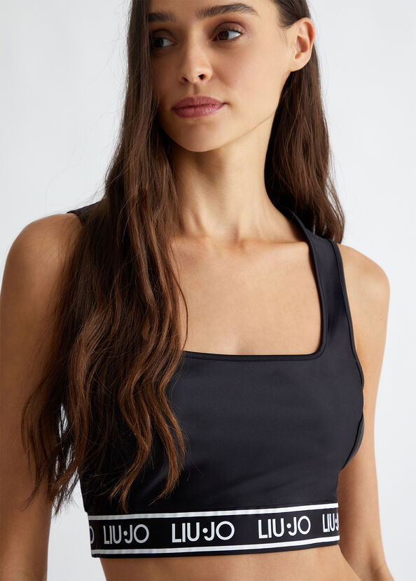 Liu Jo Top in jersey con logo Presa