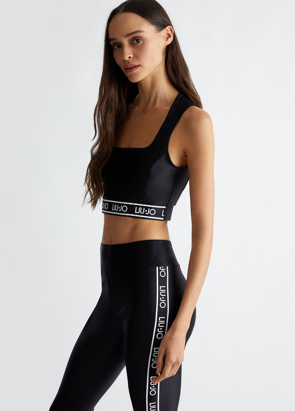 Liu Jo Top in jersey con logo Presa