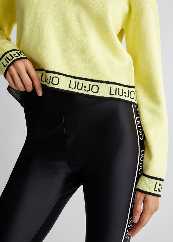 Liu Jo Maglia in misto seta con logo Economico