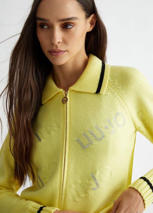 Liu Jo Cardigan in misto lana con logo Online