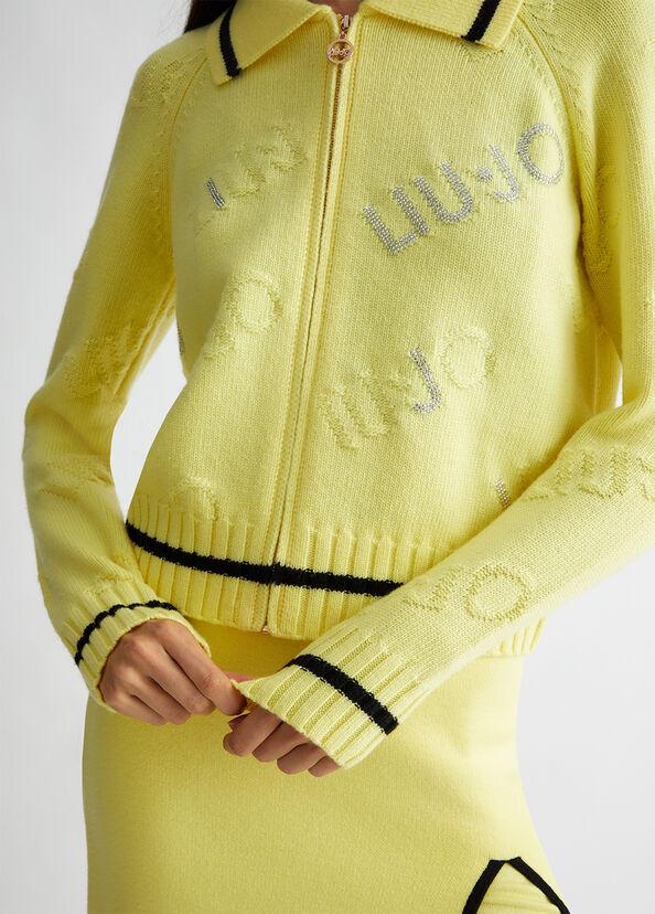 Liu Jo Cardigan in misto lana con logo Online