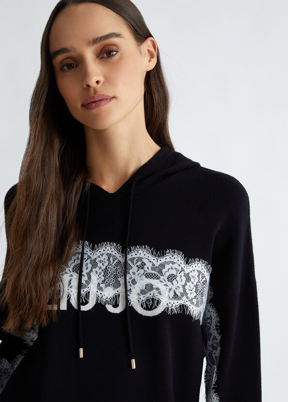 Liu Jo Maglia con cappuccio e logo Offerte