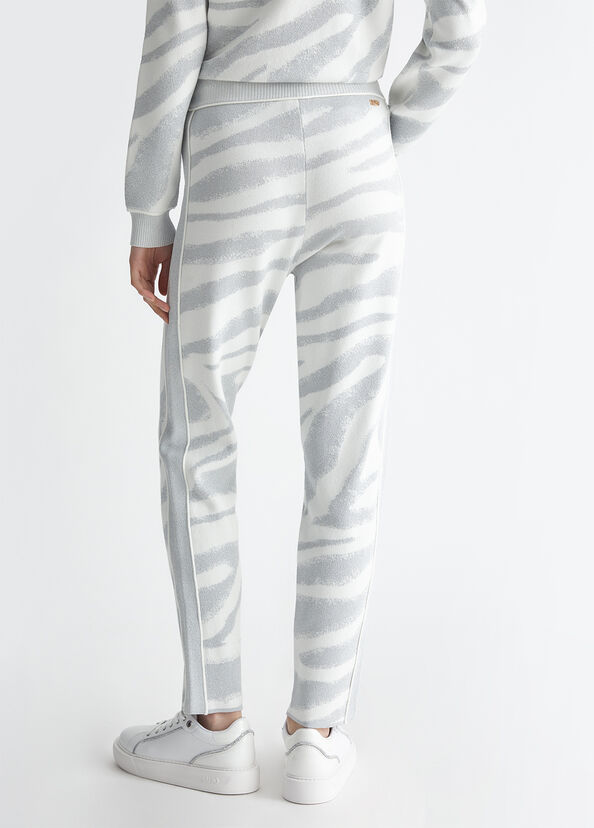 Liu Jo Pantaloni animalier in maglia Vendite Flash