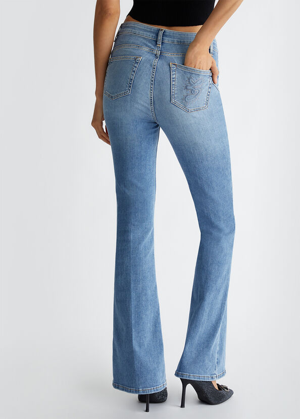 Liu Jo Jeans flare a vita alta Qualità