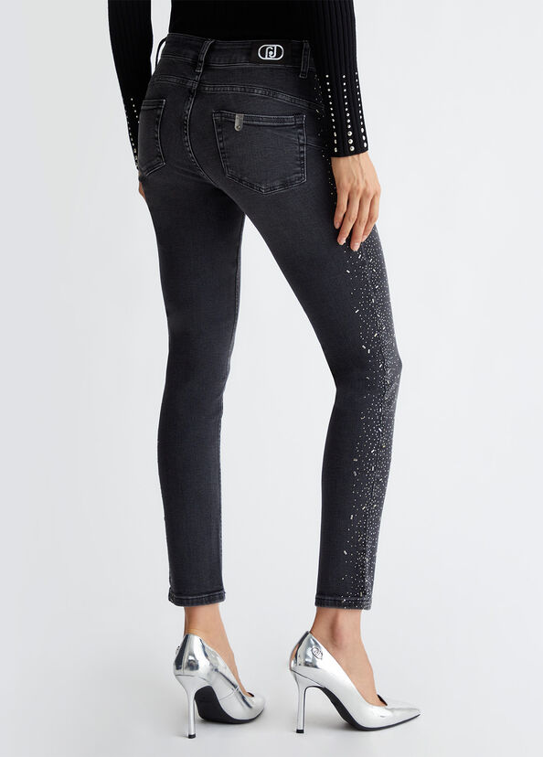 Liu Jo Jeans skinny bottom up con strass Pezzi Unici