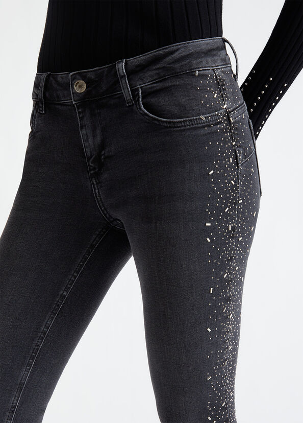 Liu Jo Jeans skinny bottom up con strass Pezzi Unici