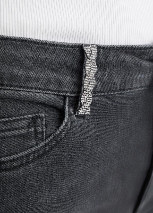 Liu Jo Jeans skinny grigio con strass Economico
