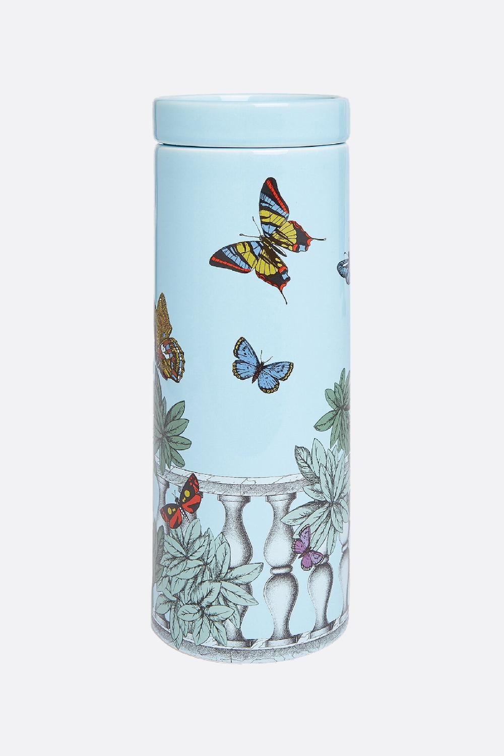 FORNASETTI set tre candele profumate Nel Mentre con Decoro Farfalle e Balaustra Affare Del Giorno