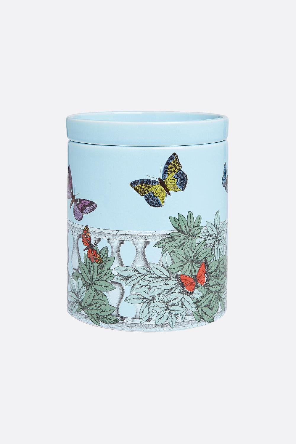 FORNASETTI set tre candele profumate Nel Mentre con Decoro Farfalle e Balaustra Affare Del Giorno