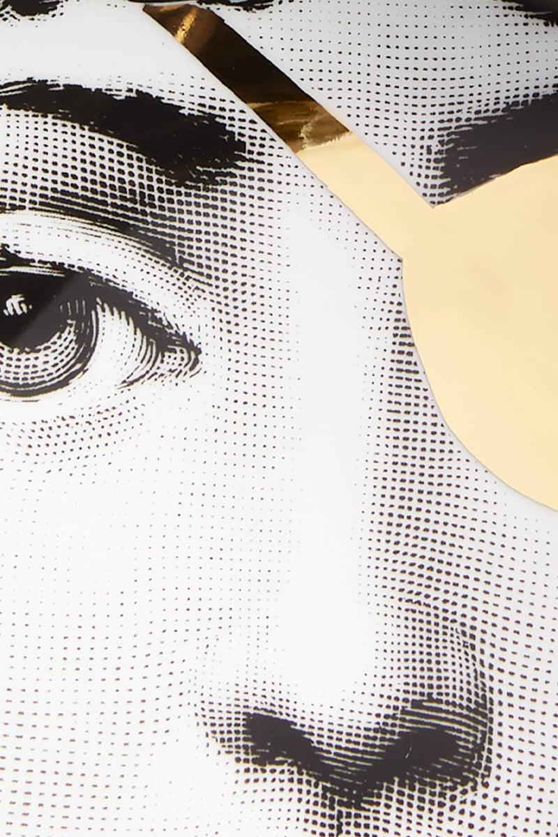FORNASETTI posacenere rotondo Tema e Variazioni N° 8 in porcellana Novità