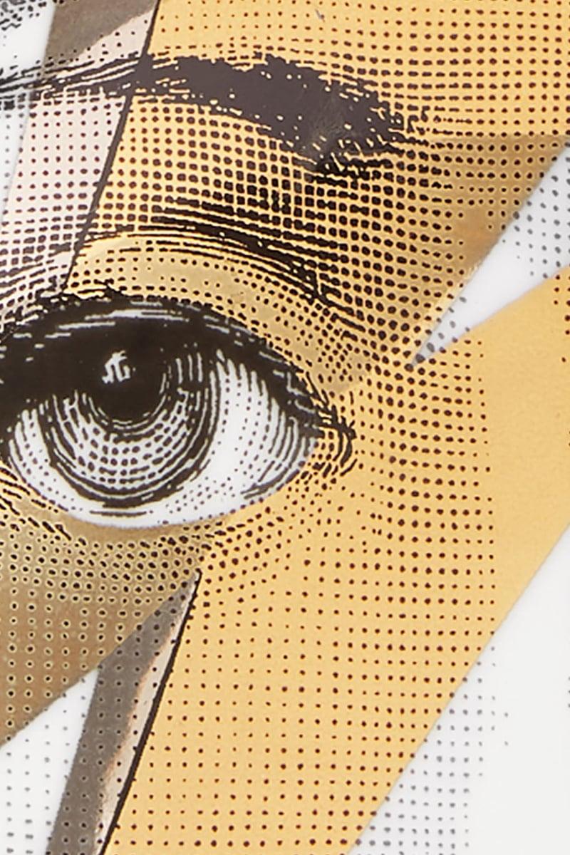 FORNASETTI posacenere rotondo Tema e Variazioni N° 375 in porcellana In Vendita