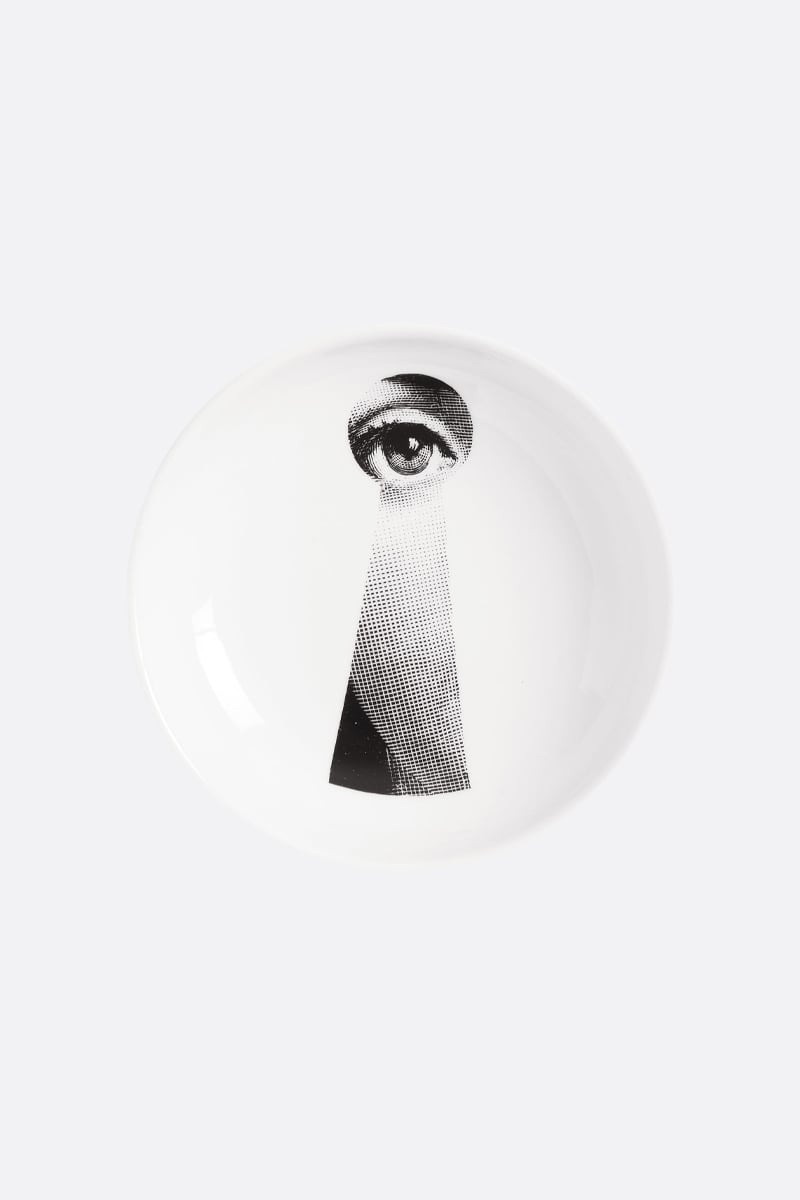 FORNASETTI posacenere rotondo Tema e Variazioni N° 14 in porcellana
