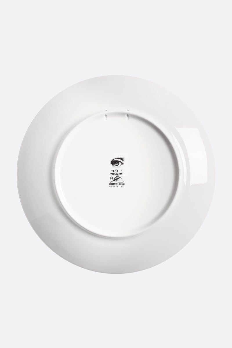 FORNASETTI piatto Tema e Variazione N° 74 in porcellana In Saldo
