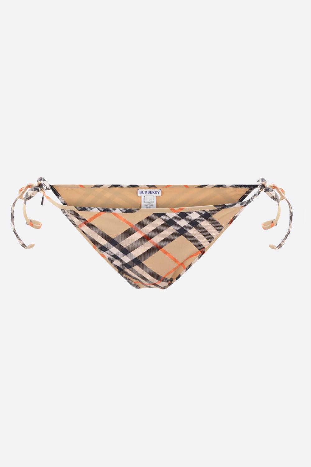 BURBERRY slip bikini in nylon stretch Check Sconto