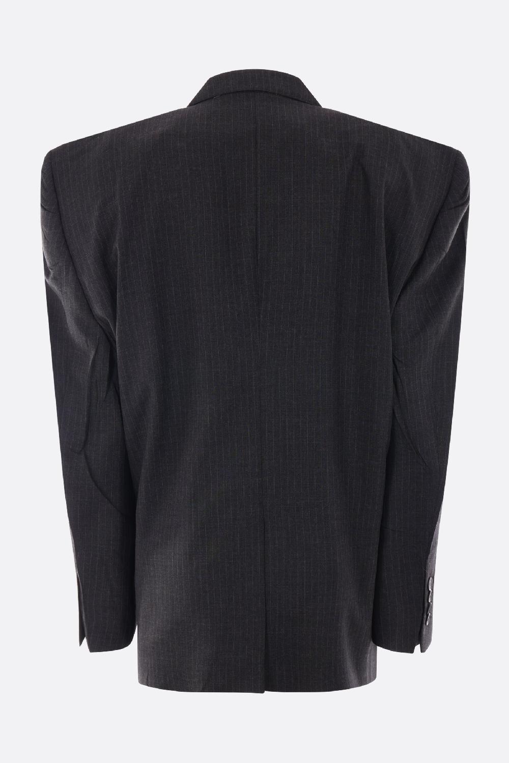 BALENCIAGA giacca monopetto Cut Away Boxy in lana gessata Economico