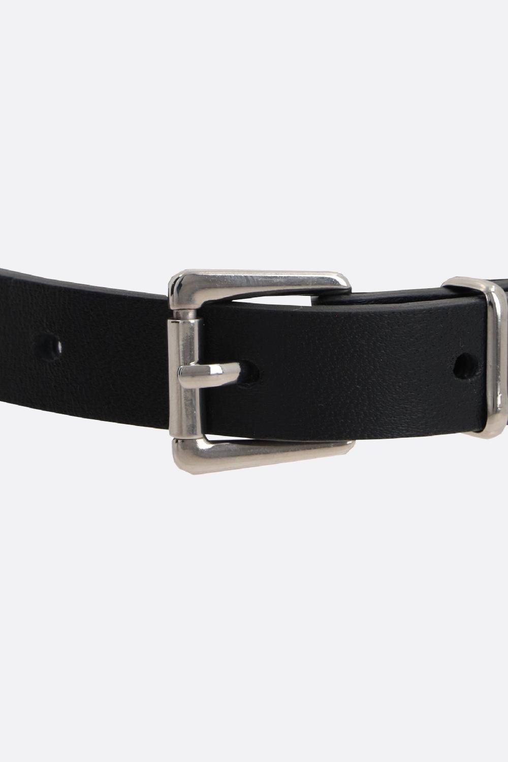 ALESSANDRA RICH choker in pelle con pendenti a cuore Outlet