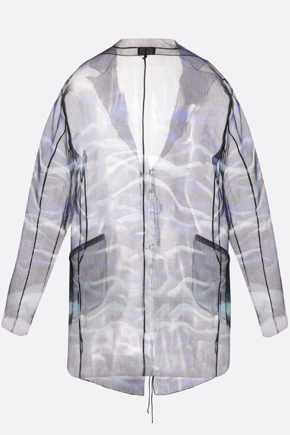 GIORGIO ARMANI giacca monopetto in organza di seta Offerte