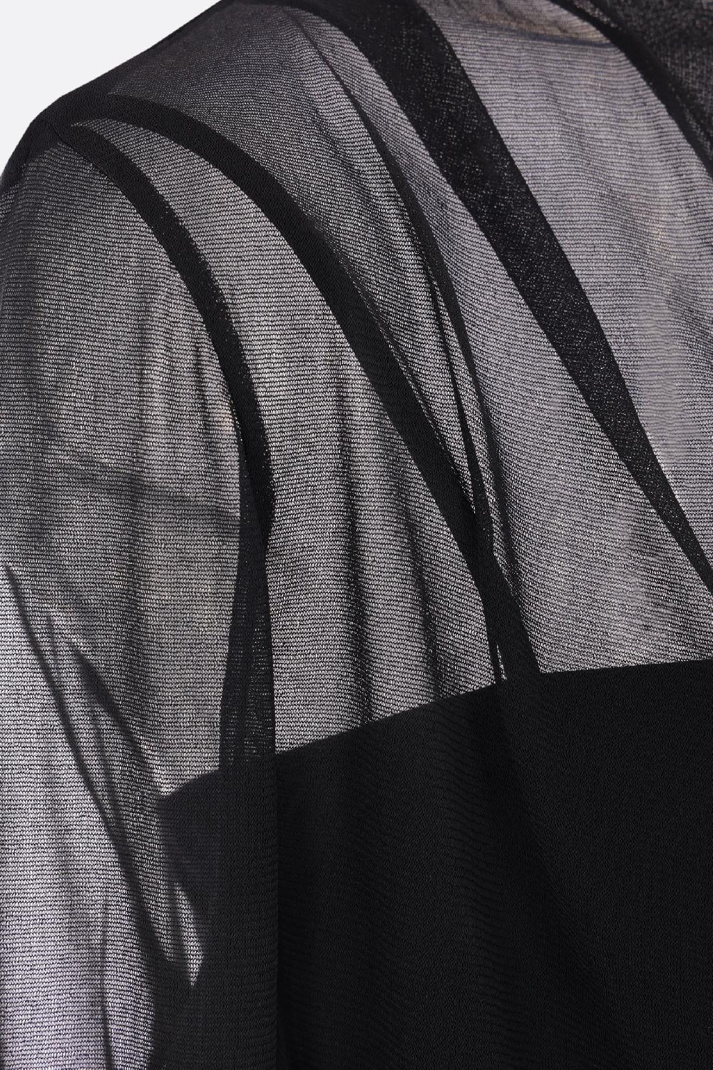 GIVENCHY top a doppio strato in crepe de chine fluida e jersey stretch Hotsell