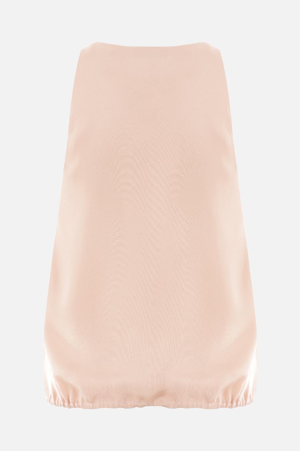 GIORGIO ARMANI top smanicato in seta marocaine glitter Nuovo