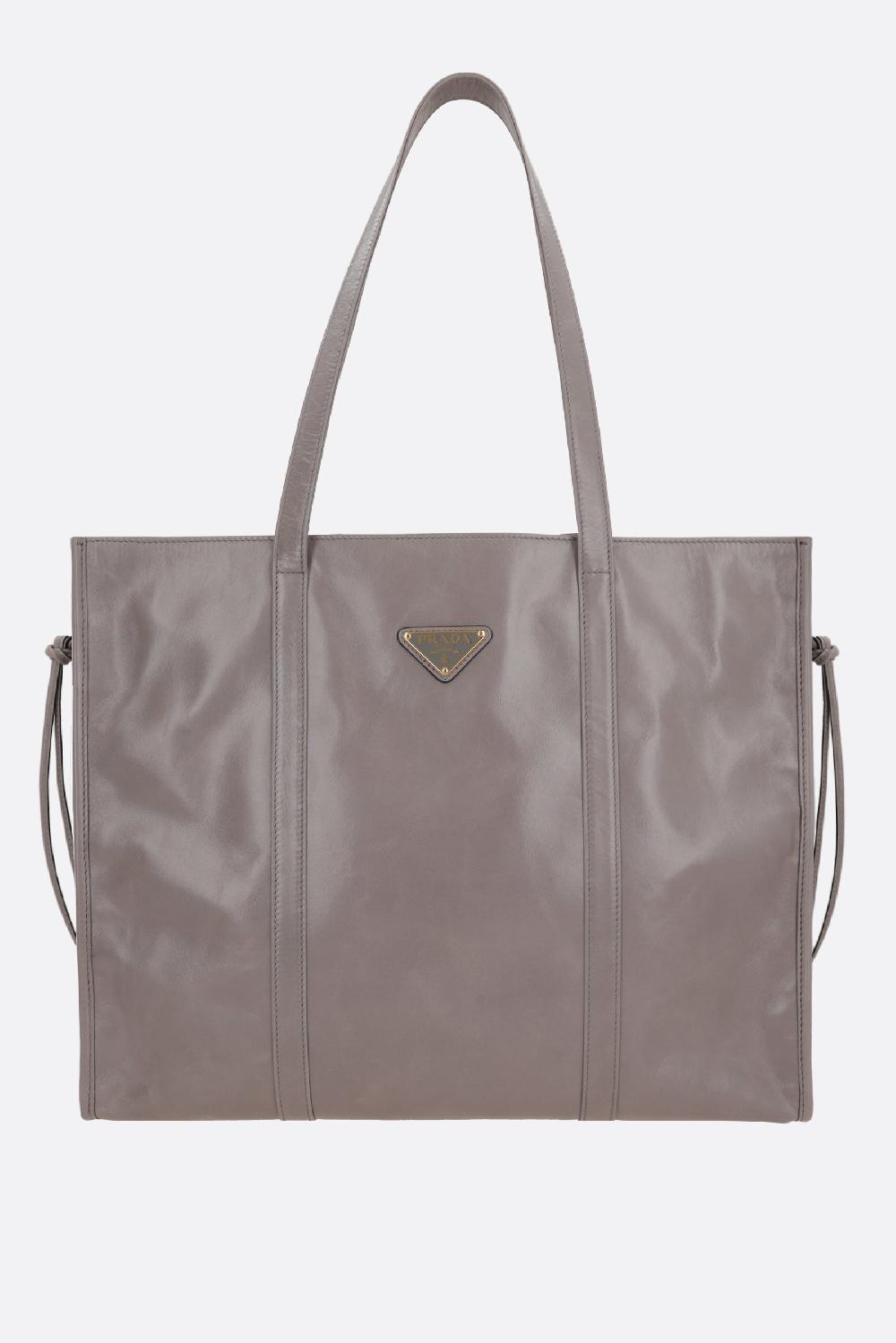 PRADA borsa tote large in pelle Soft Lux Pezzi Unici