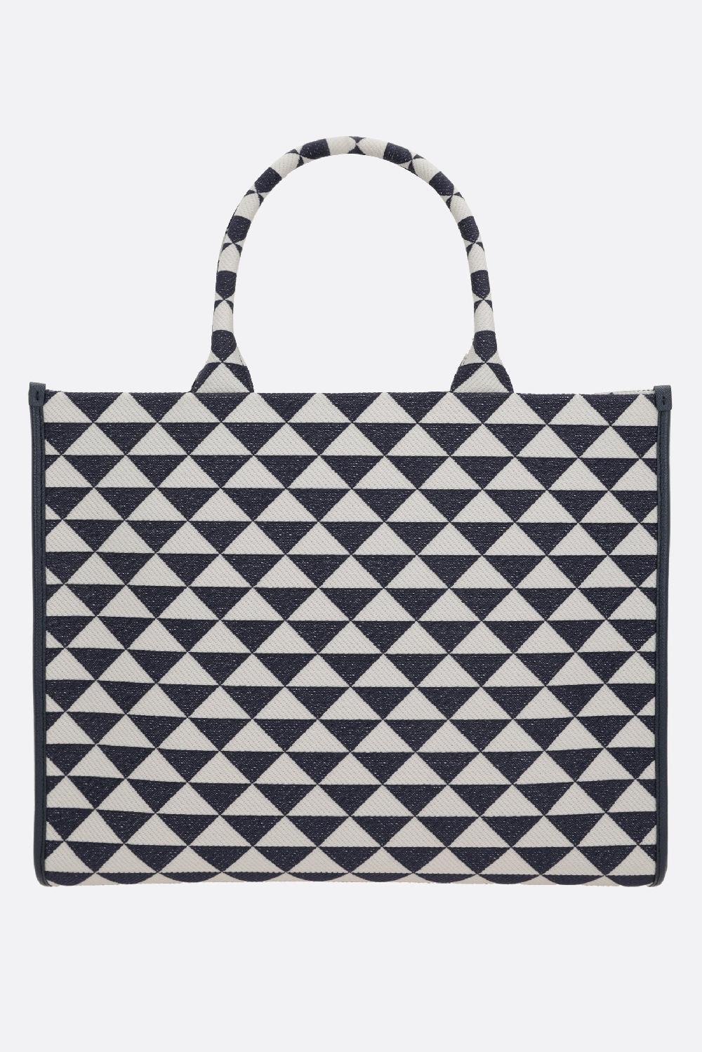 PRADA borsa tote Prada Symbole large in jacquard Consegna Veloce