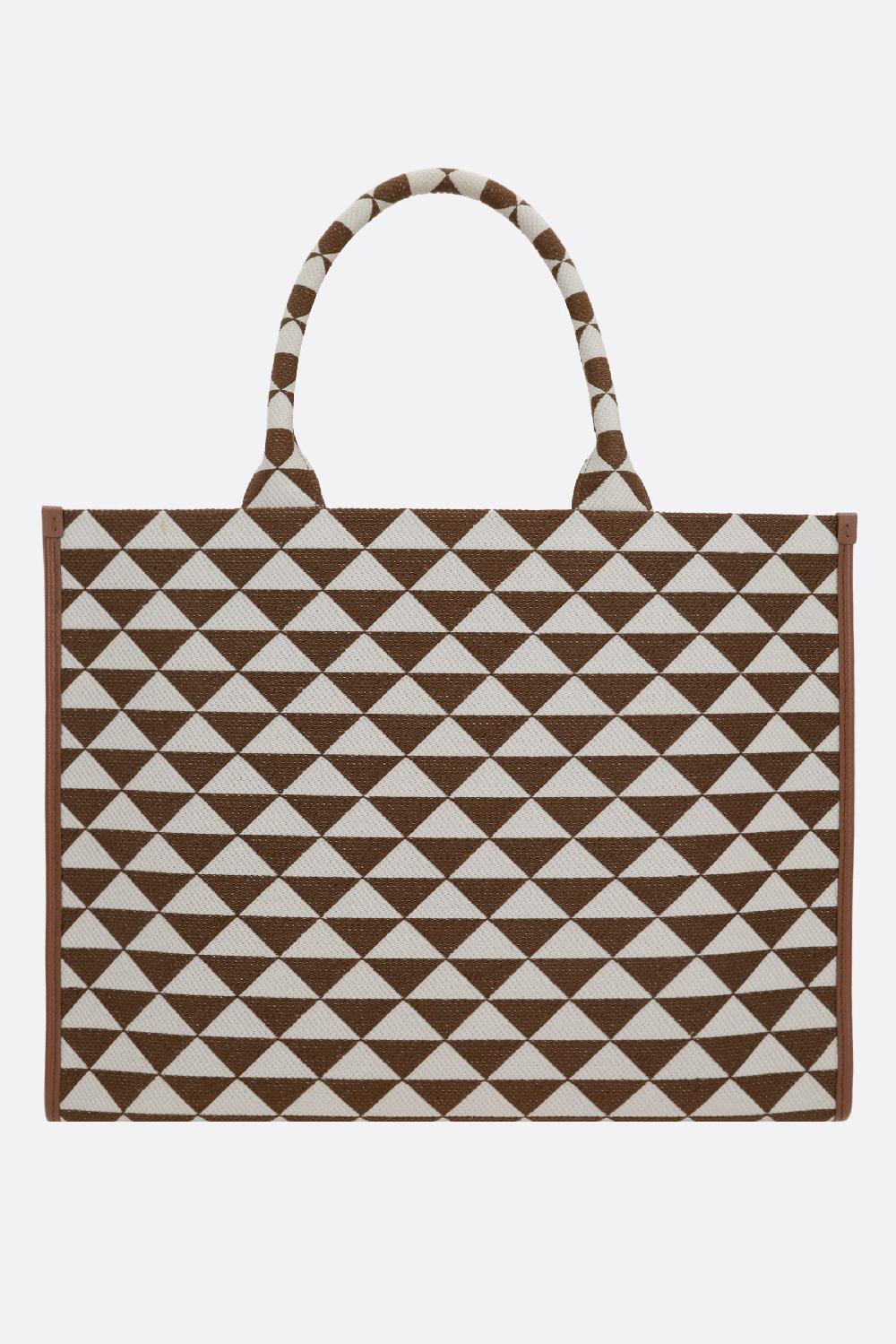 PRADA borsa tote Prada Symbole large in tessuto jacquard Promozione Limitata