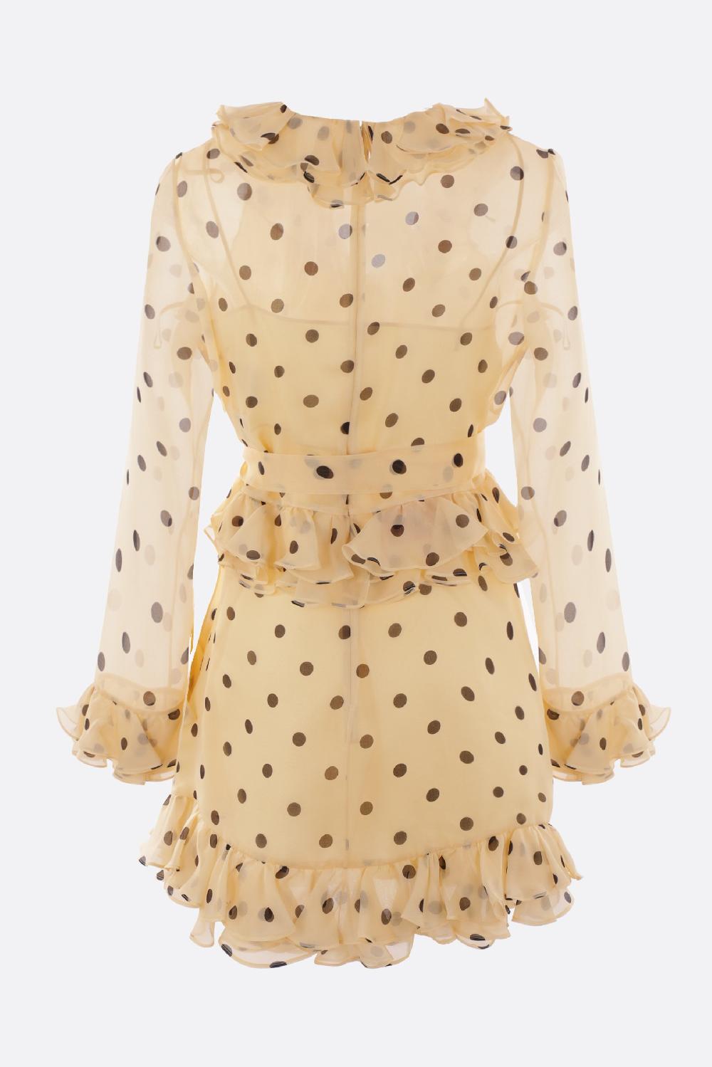 VALENTINO GARAVANI miniabito in organza stampa Pois Spots Prezzo Ridotto