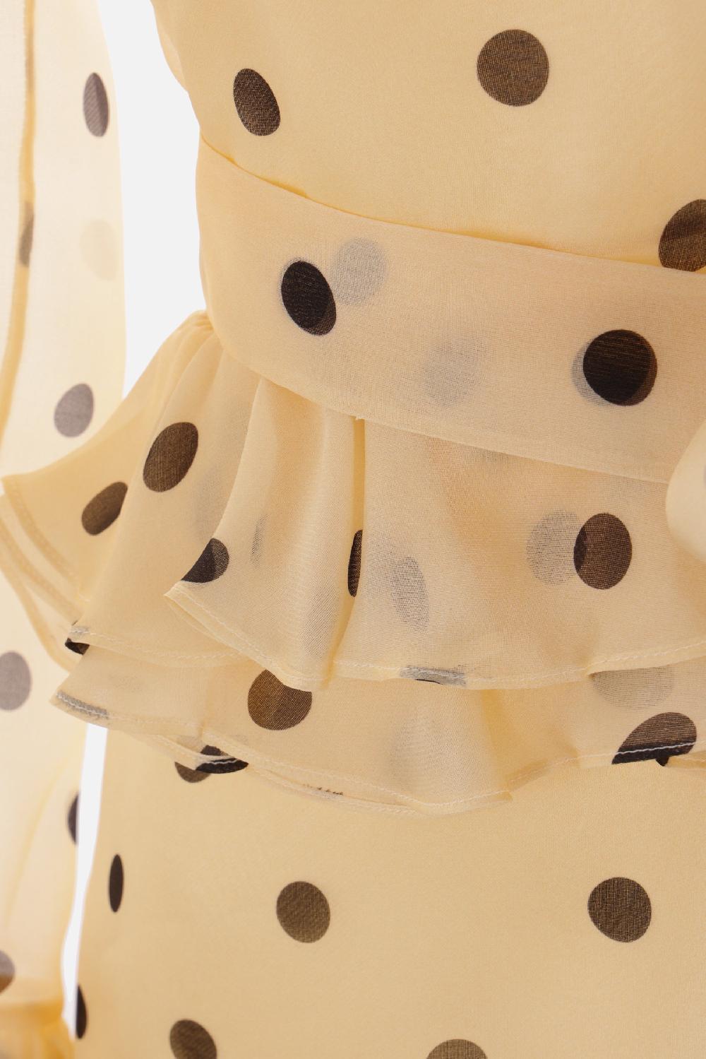 VALENTINO GARAVANI miniabito in organza stampa Pois Spots Prezzo Ridotto