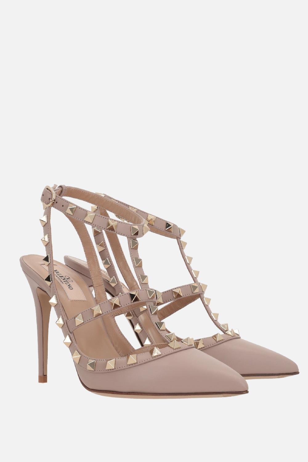 VALENTINO GARAVANI slingback Rockstud in pelle liscia Sottocosto
