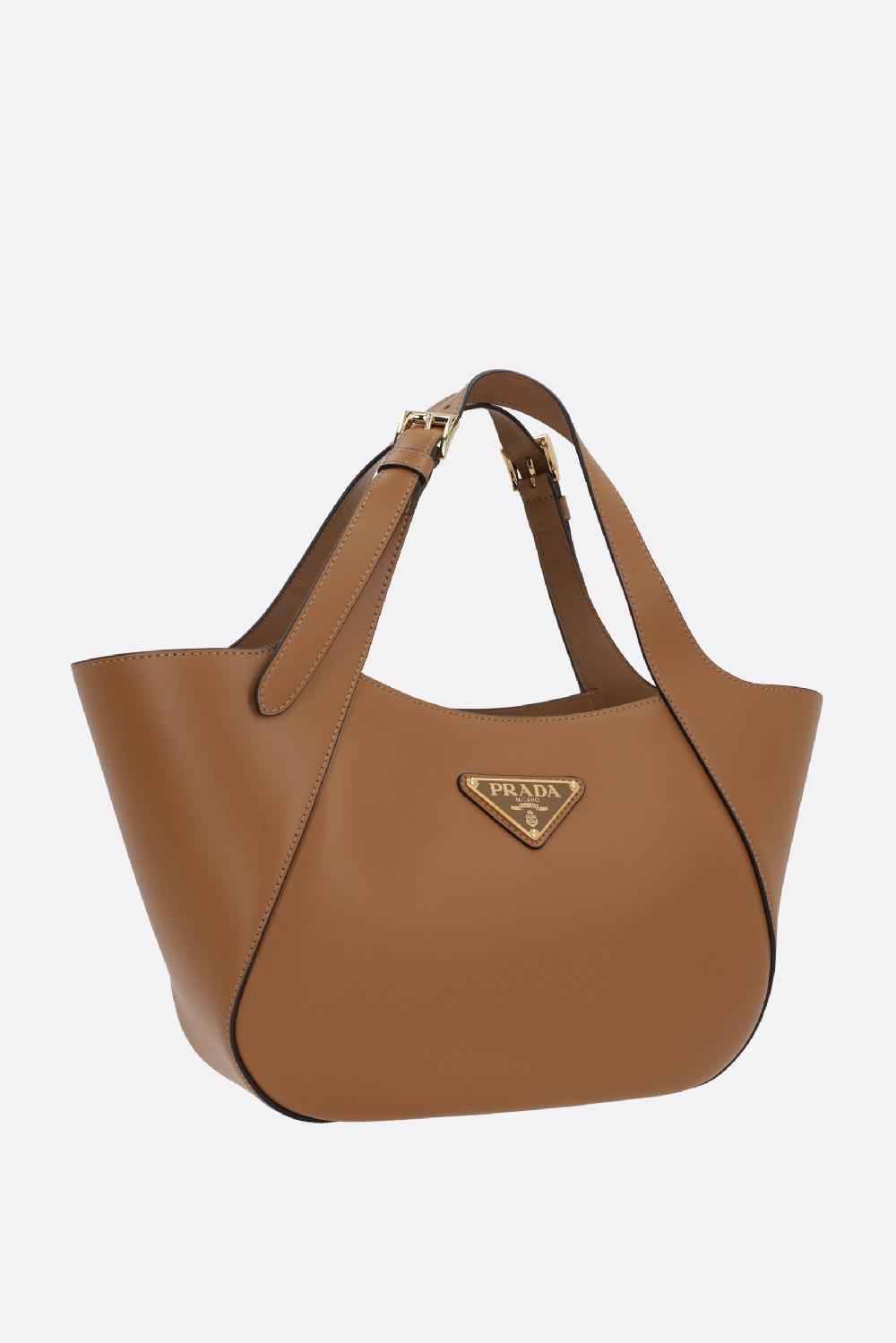 PRADA borsa shopping media in pelle City Saldi